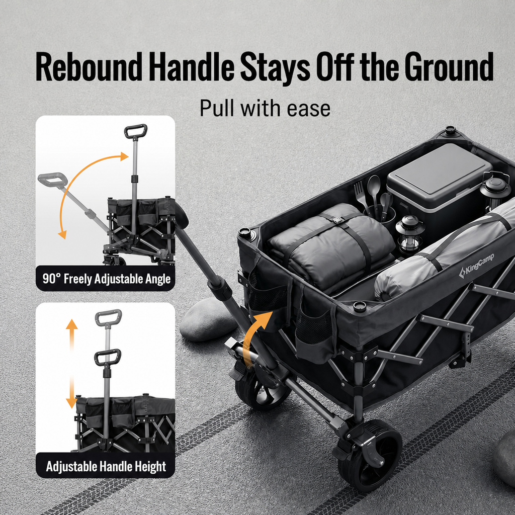 KingCamp 150L Compact Folding Wagon Cart