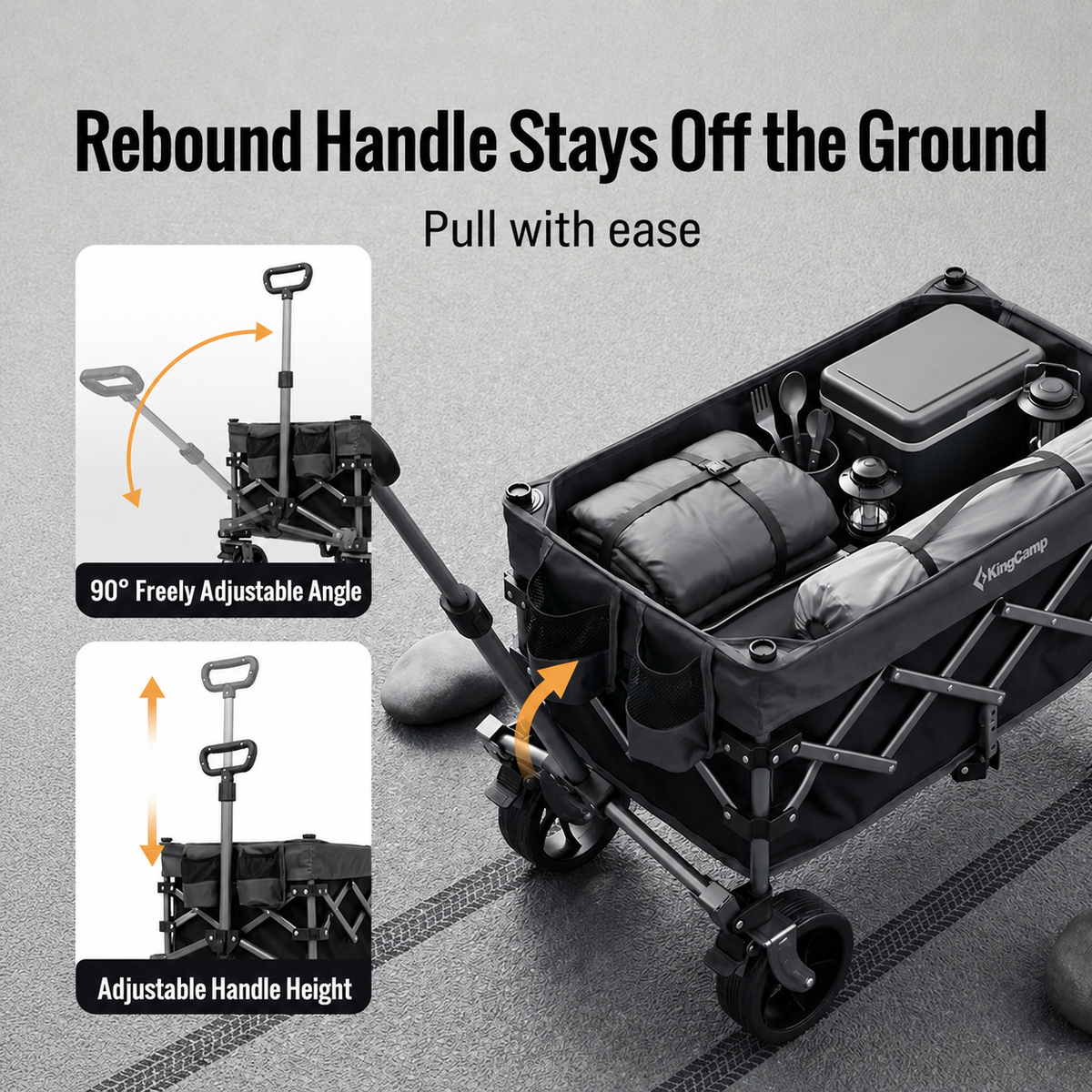 KingCamp 150L Compact Folding Wagon Cart
