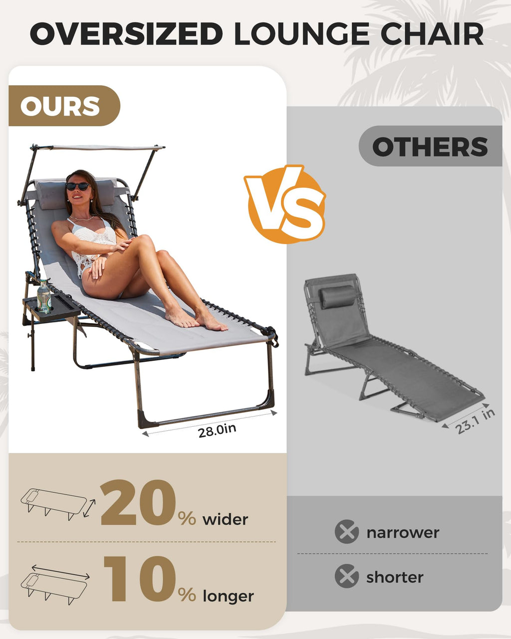 KingCamp MAGNOLIA B20 PLUS Folding Lounge Chair