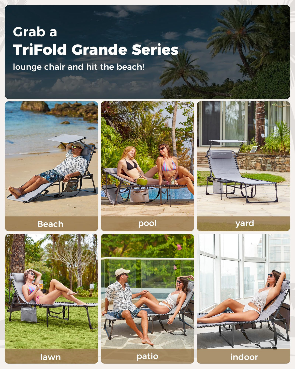 KingCamp MAGNOLIA B20 PLUS Folding Lounge Chair