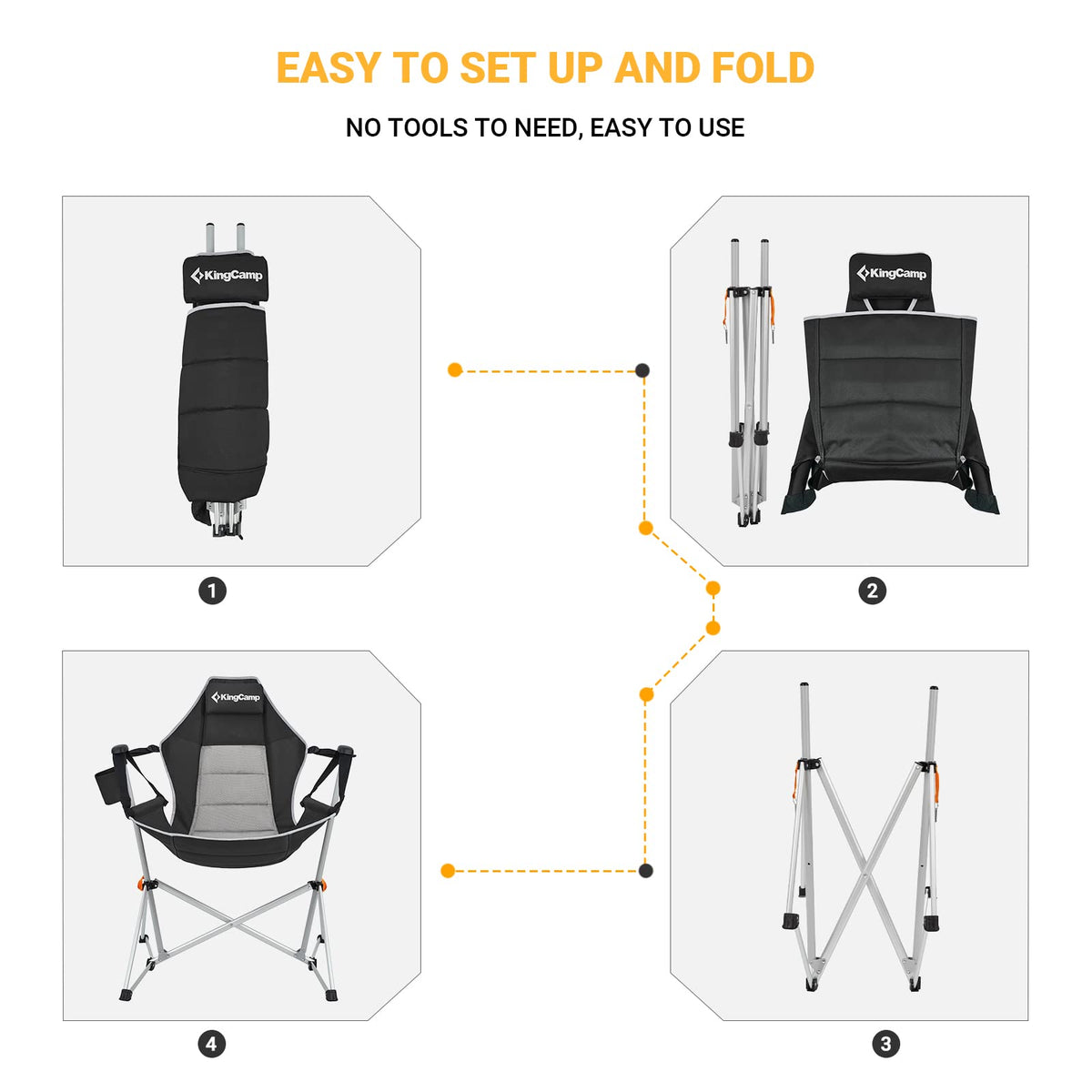 KingCamp Aluminum Alloy Swing Camping Hammock Chair