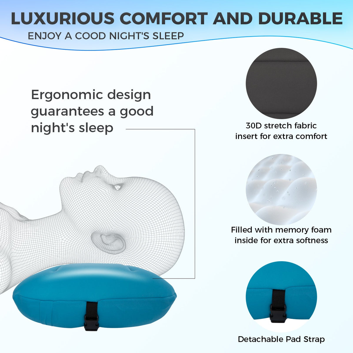 KingCamp HYPNOS Inflatable Camping Pillow