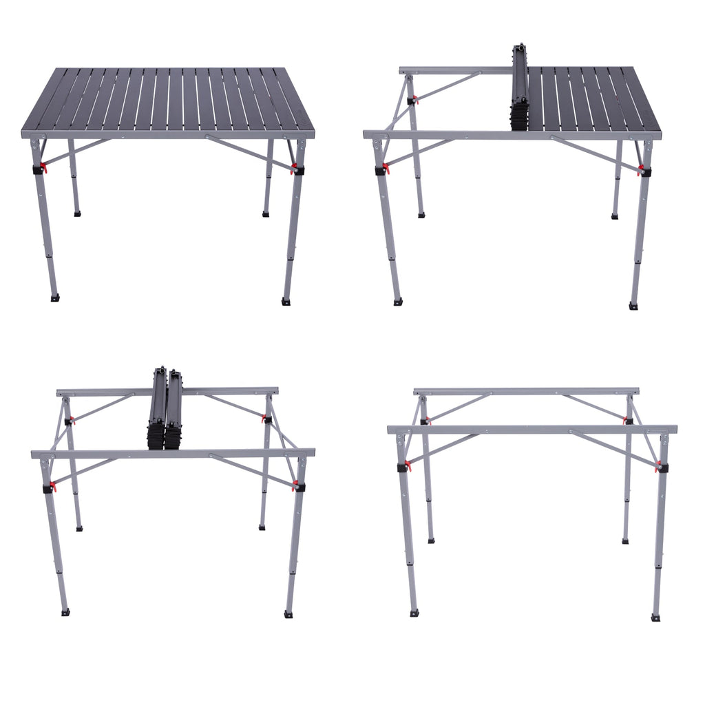 KingCamp GRANITE C10 PLUS Adjustable Folding Aluminum Table 42x27