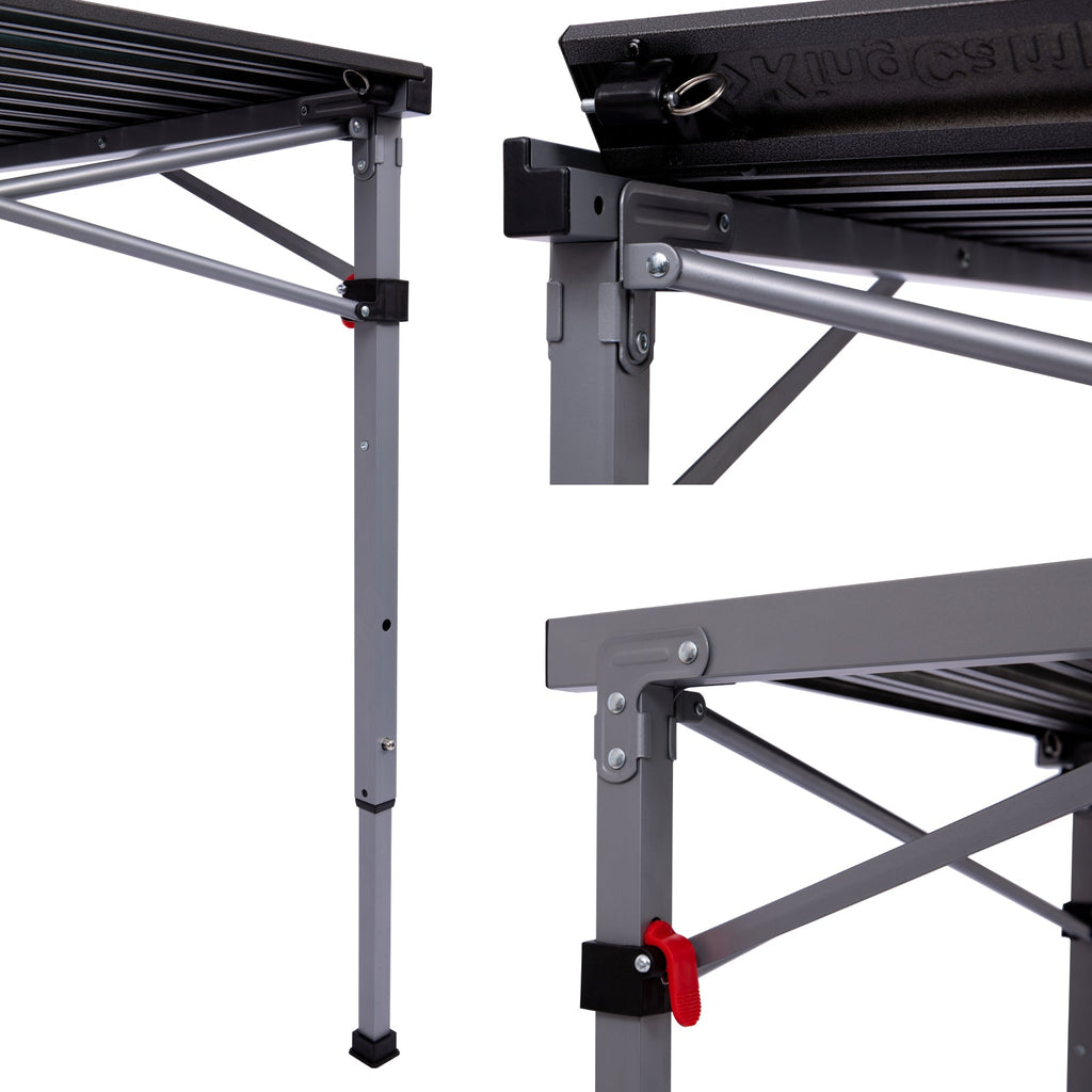 KingCamp GRANITE C10 PLUS Adjustable Folding Aluminum Table 42x27