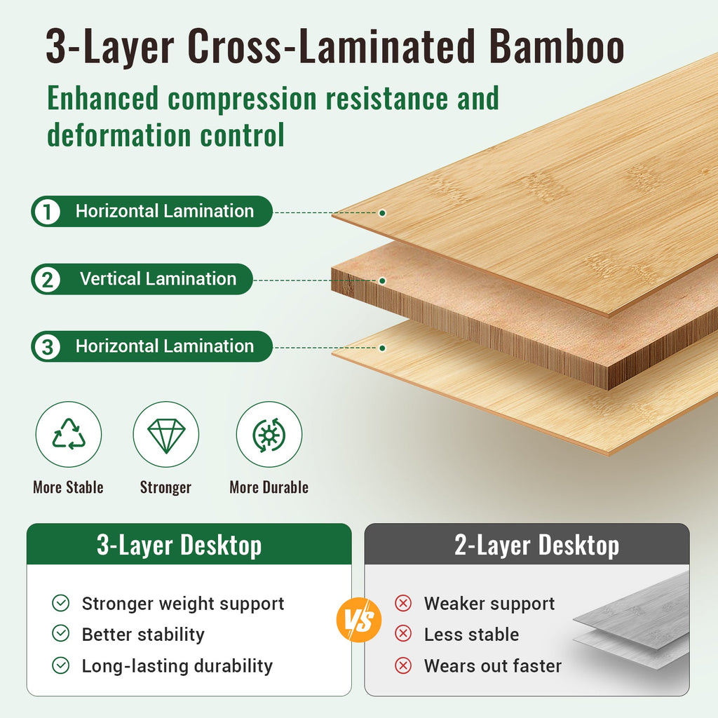 KingCamp 2-Folded 6 People Bamboo Folding Table (47x27)
