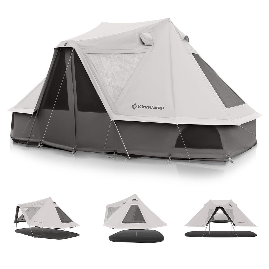 KingCamp KHAN VILLA Tent Glamping 4-in-1 Bundle with Stove