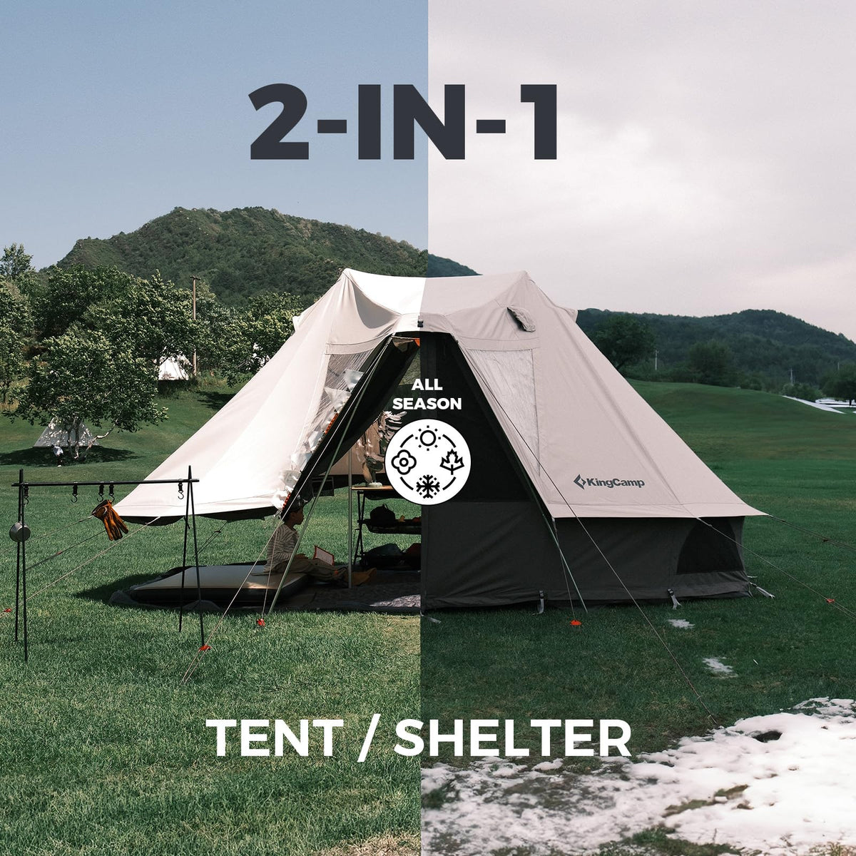 KingCamp KHAN VILLA 4-Season 4-6 Person Bell Tent