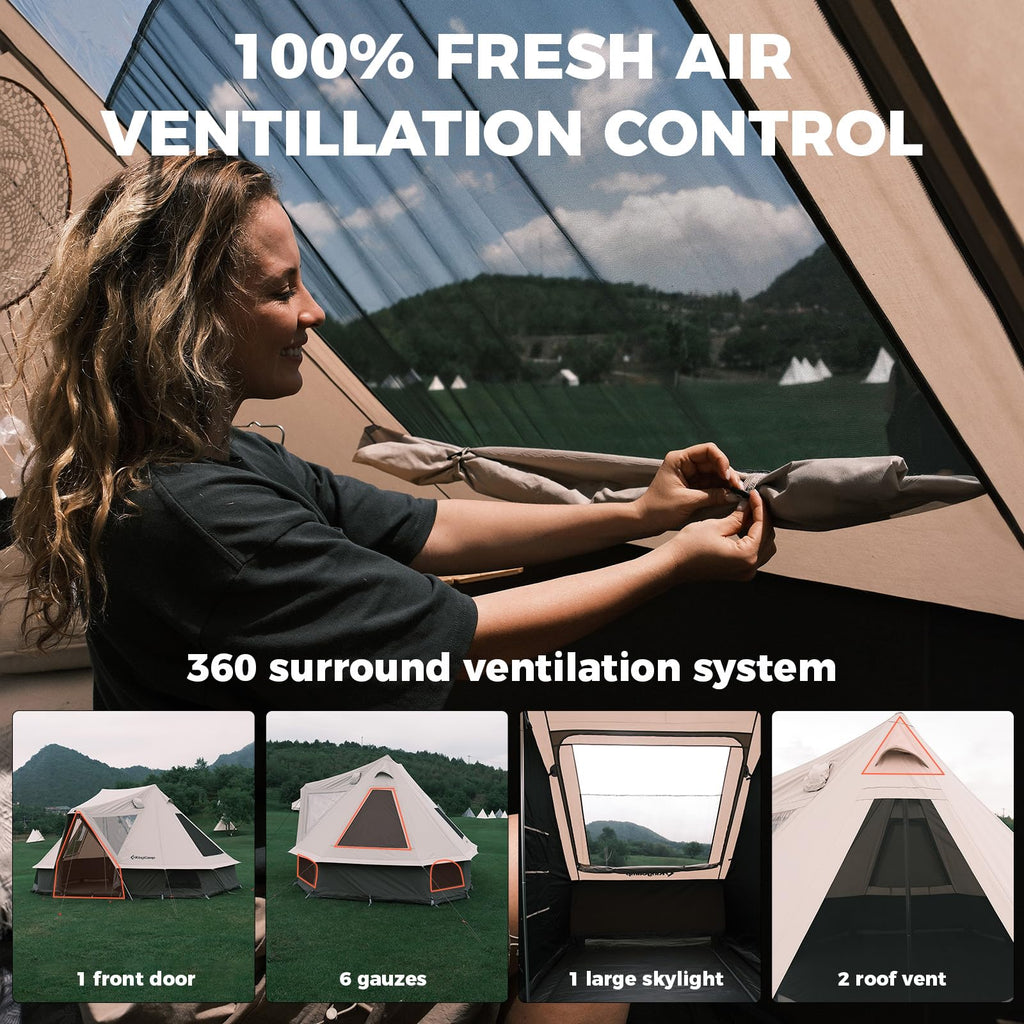 KingCamp KHAN VILLA 4-Season 4-6 Person Bell Tent