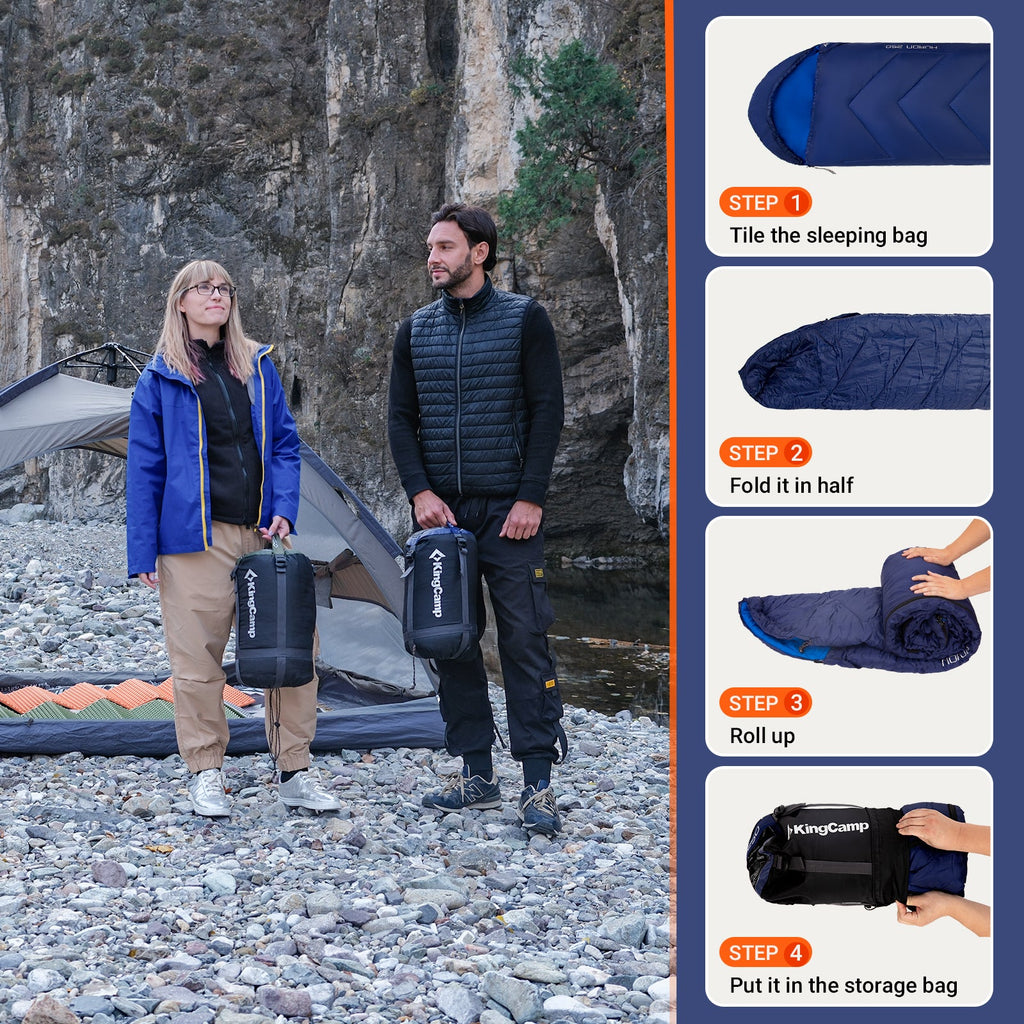 KingCamp HURON 250 Hooded Rectangular Sleeping Bag