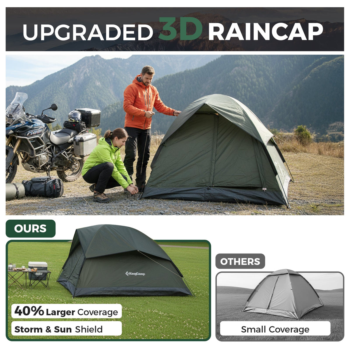 KingCamp Lightweight 2-Person Backpacking Tent