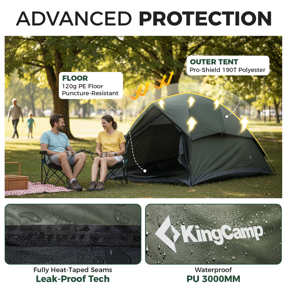 KingCamp Lightweight 2-Person Backpacking Tent
