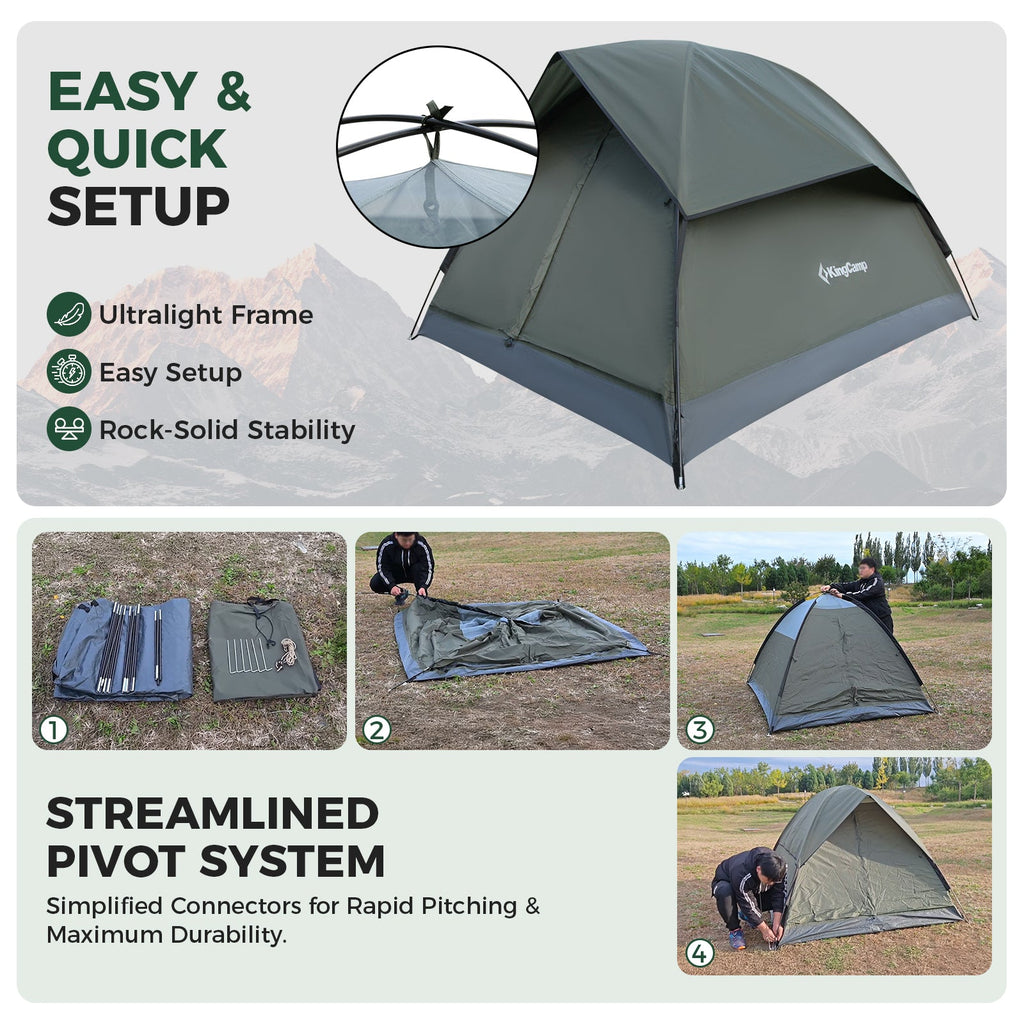 KingCamp Lightweight 2-Person Backpacking Tent