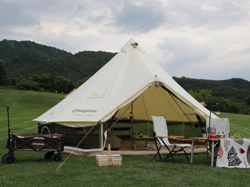 KingCamp KHAN C 400 Glamping Cotton Bell Tent 16.4ft/13.2ft