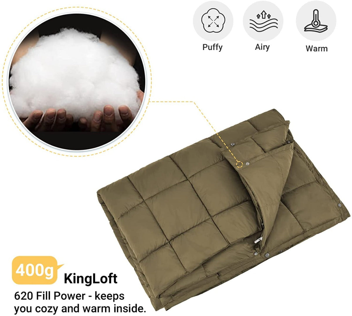 KingCamp Lightweight Puffy Blanket