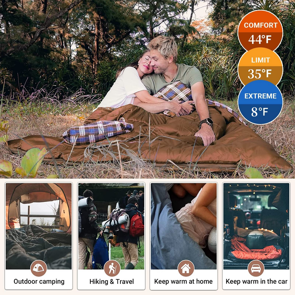 KingCamp SNOWFLAKE 300D Double Flannel Sleeping Bag