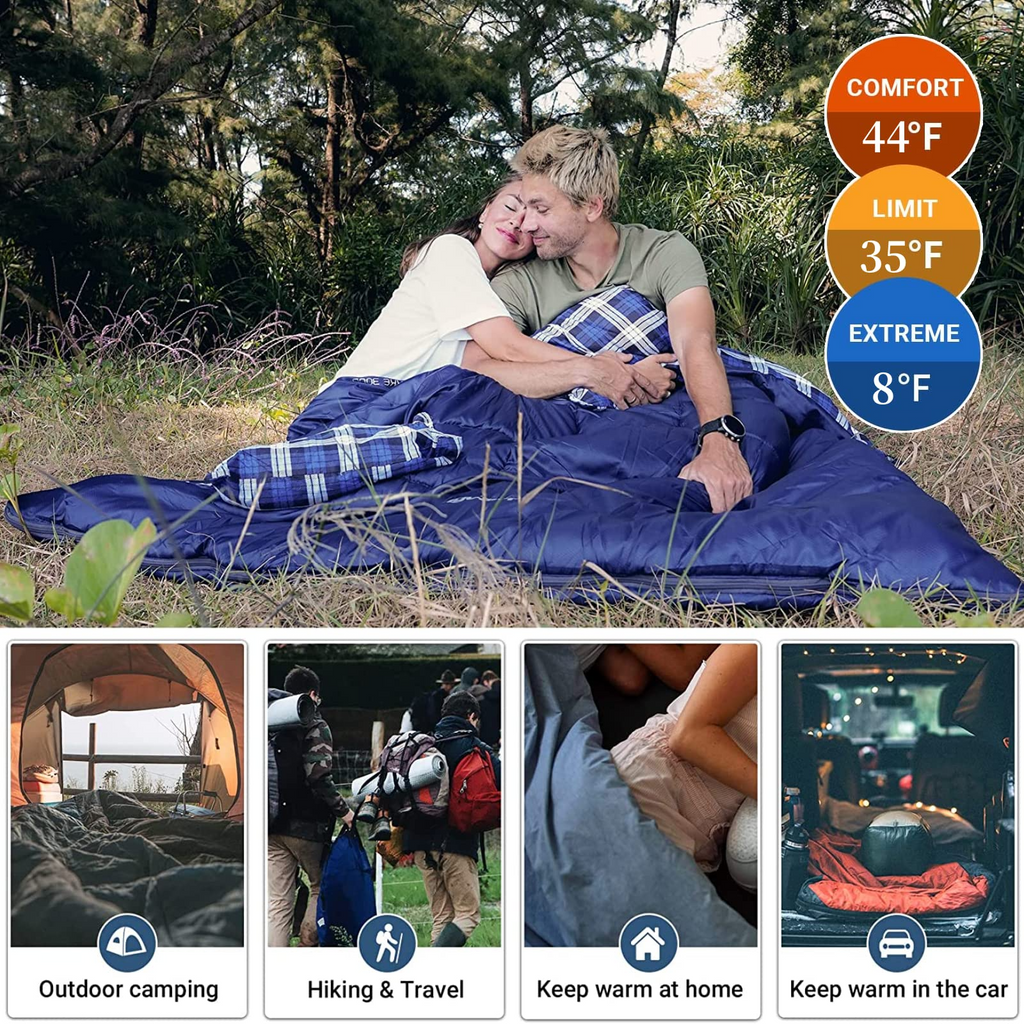 KingCamp SNOWFLAKE 300D Double Flannel Sleeping Bag