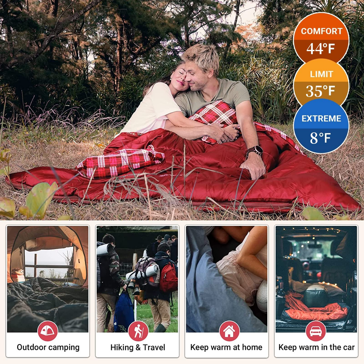 KingCamp SNOWFLAKE 300D Double Flannel Sleeping Bag