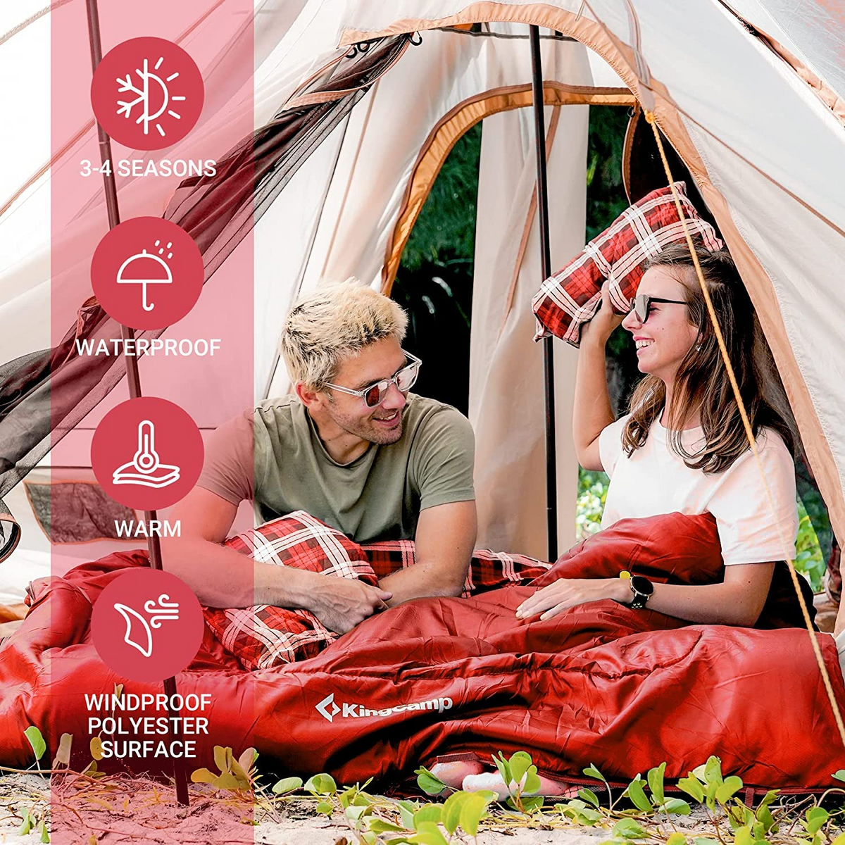 KingCamp SNOWFLAKE 300D Double Flannel Sleeping Bag