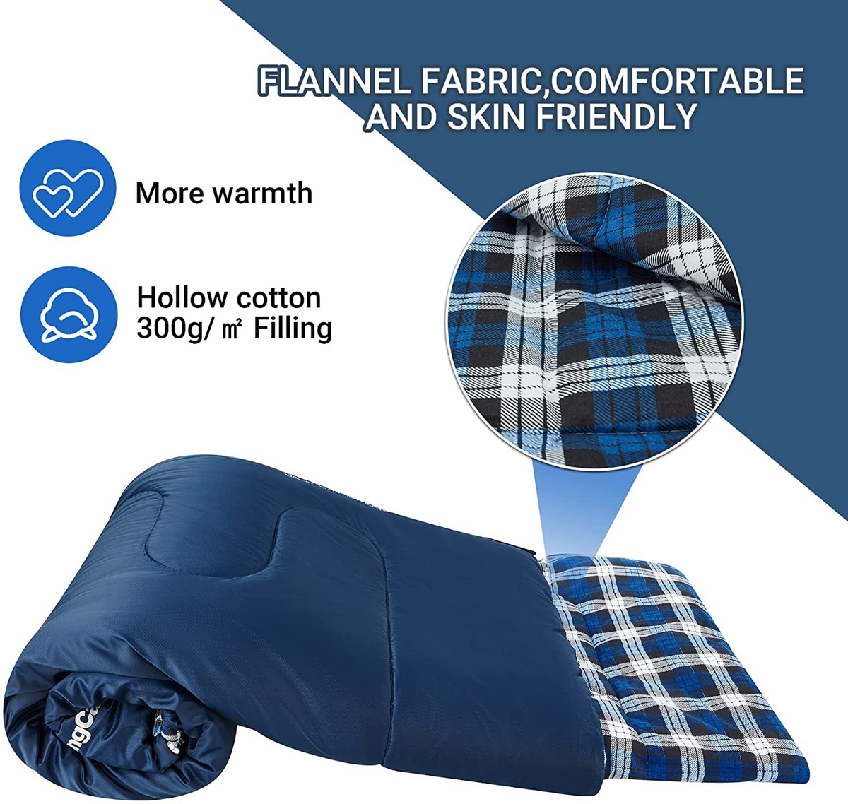 KingCamp SNOWFLAKE 300D Double Flannel Sleeping Bag