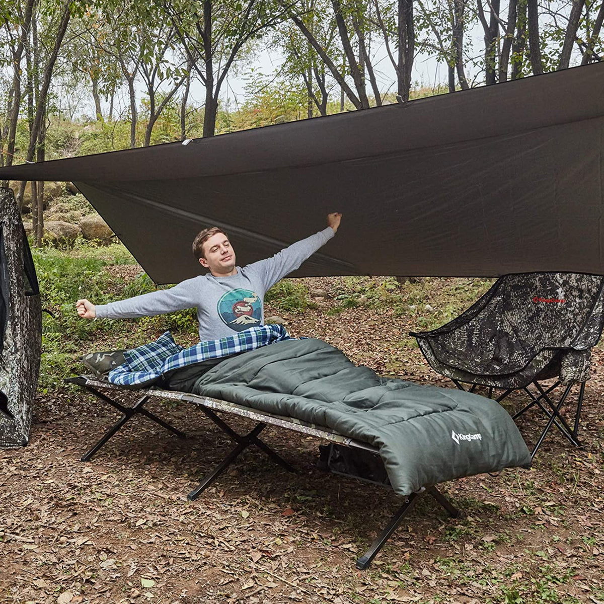 KingCamp 3 Season 3-in-1 Envelope Hooded Sleeping Bag