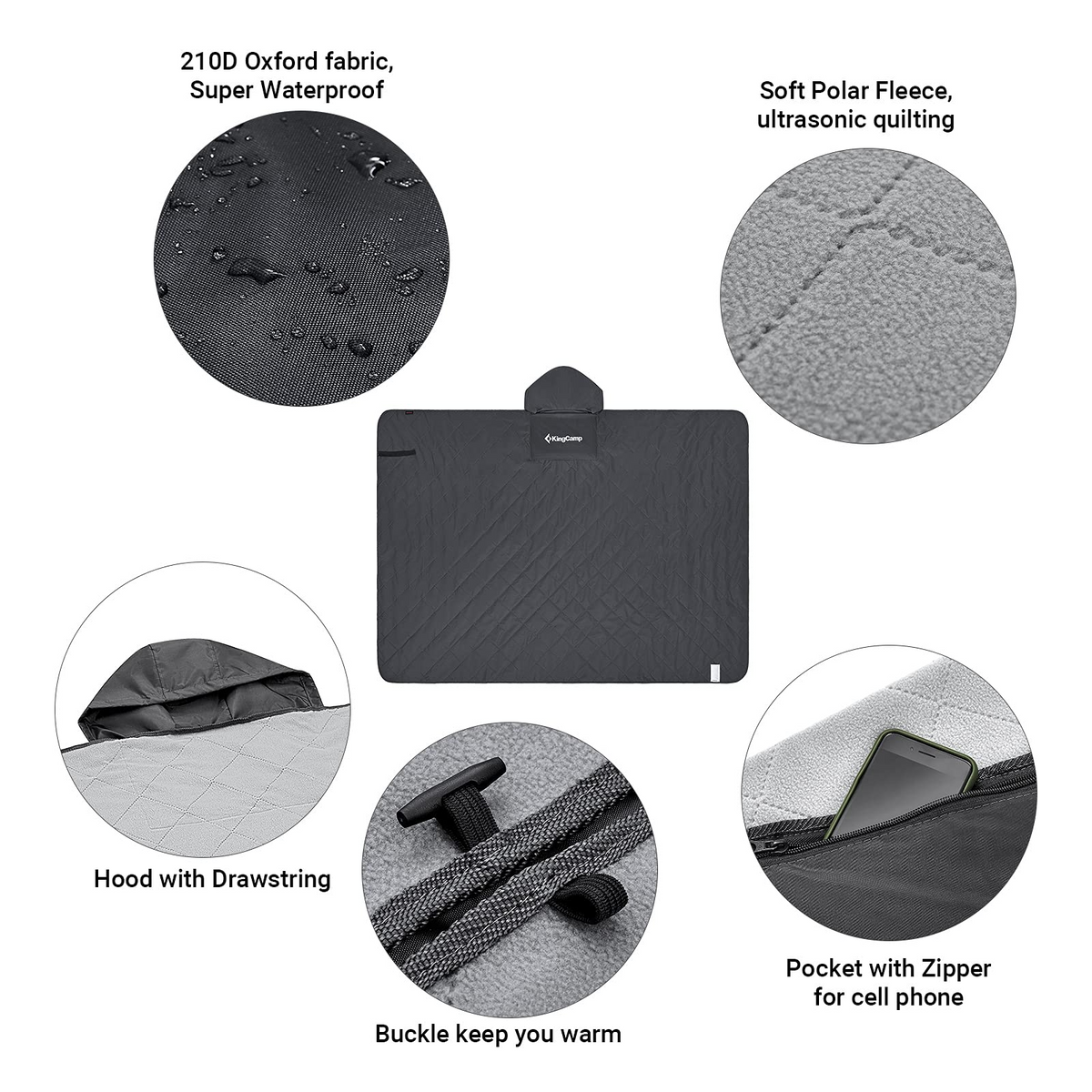 KingCamp Camping & Stadium Hooded Blankets