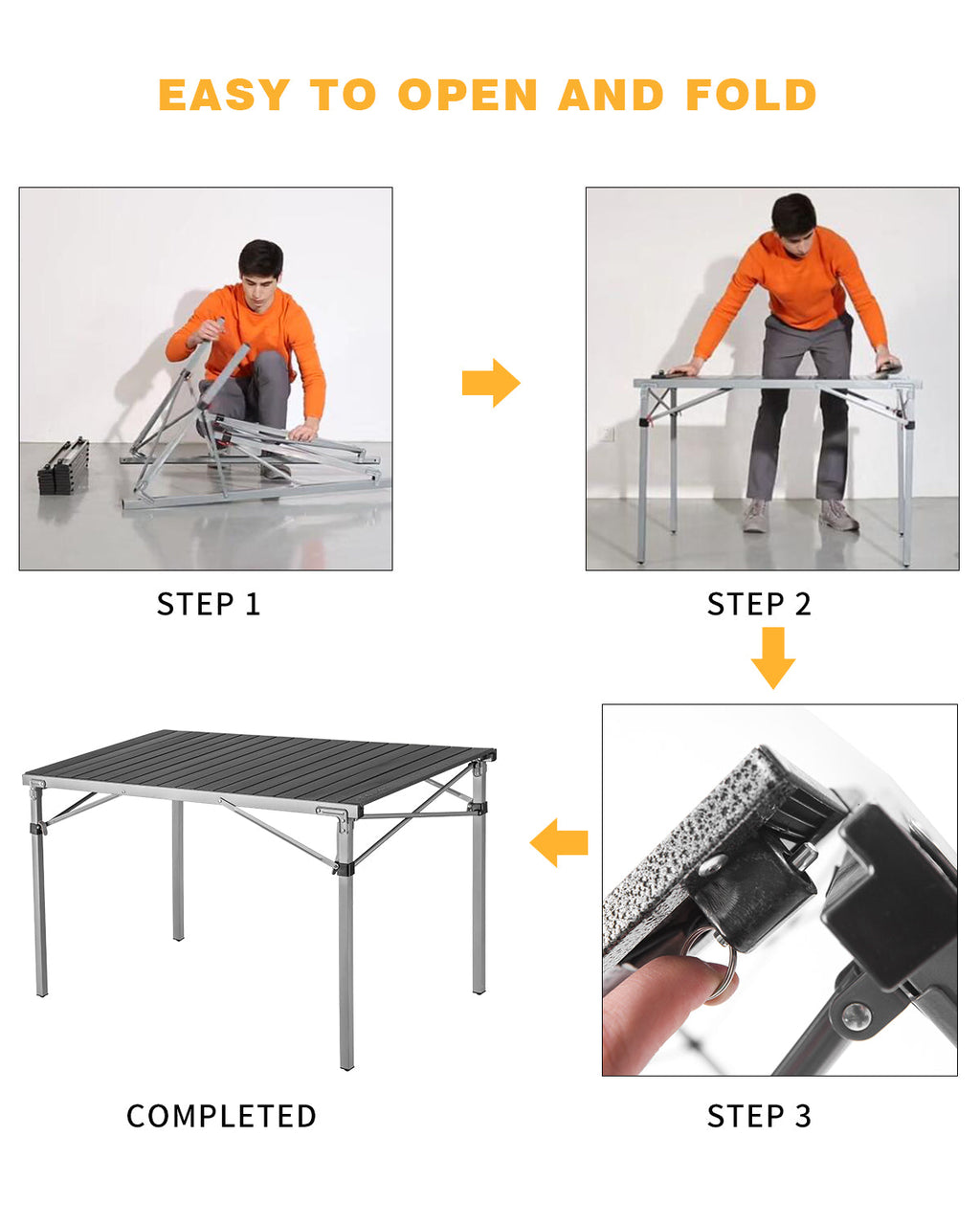 KingCamp 4-6 Person Lightweight Aluminum Alloy Folding Tables