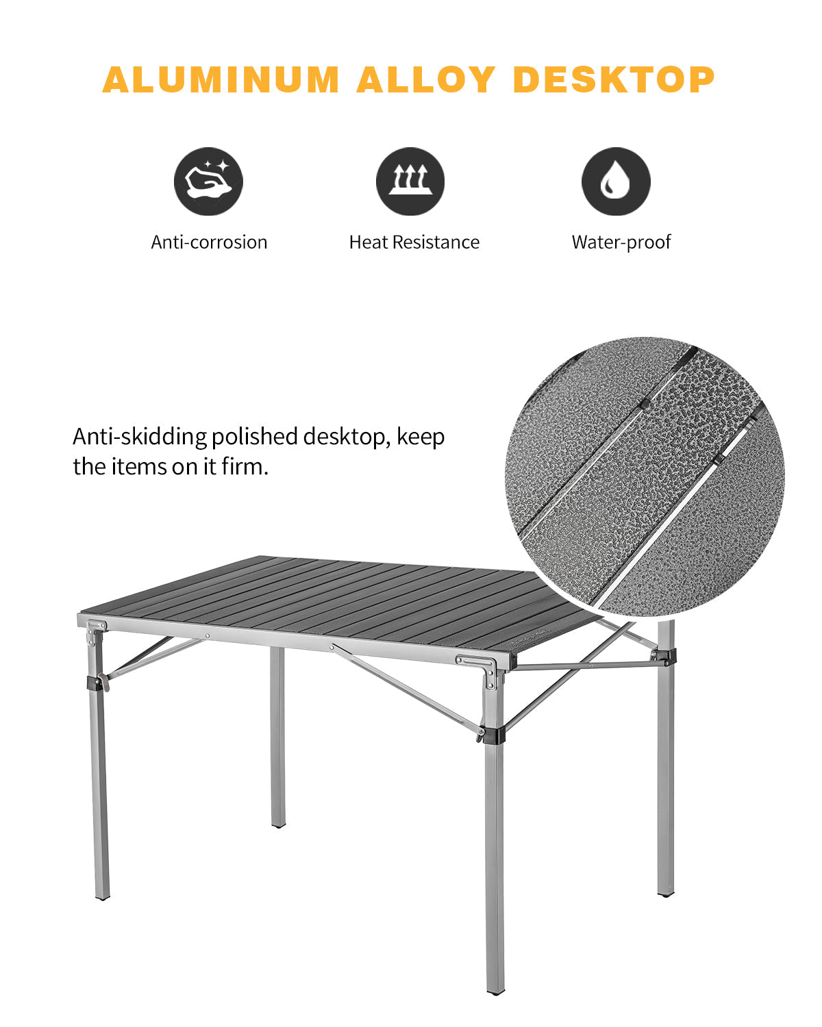 KingCamp 4-6 Person Lightweight Aluminum Alloy Folding Tables