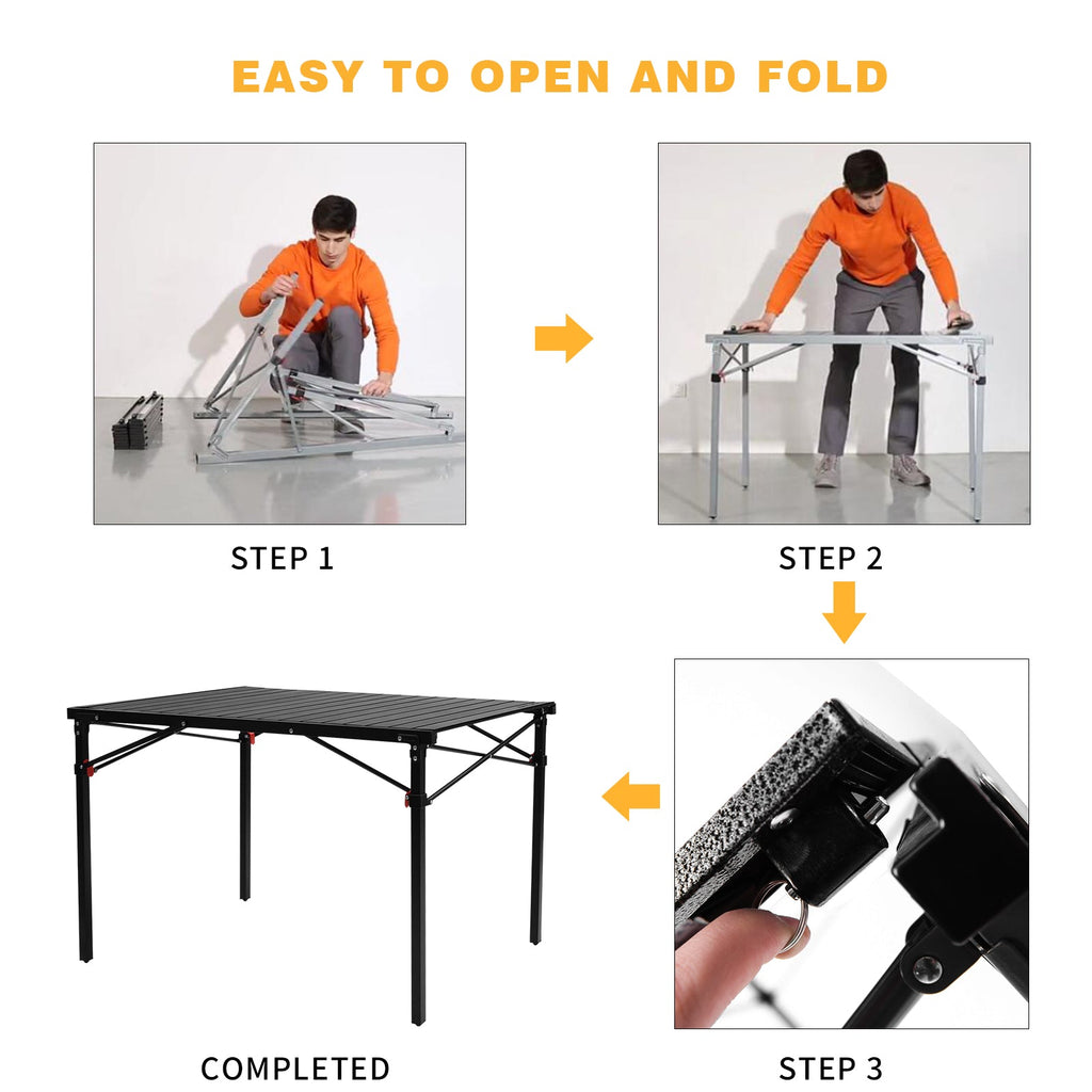 KingCamp 4-6 Person Lightweight Aluminum Alloy Folding Tables