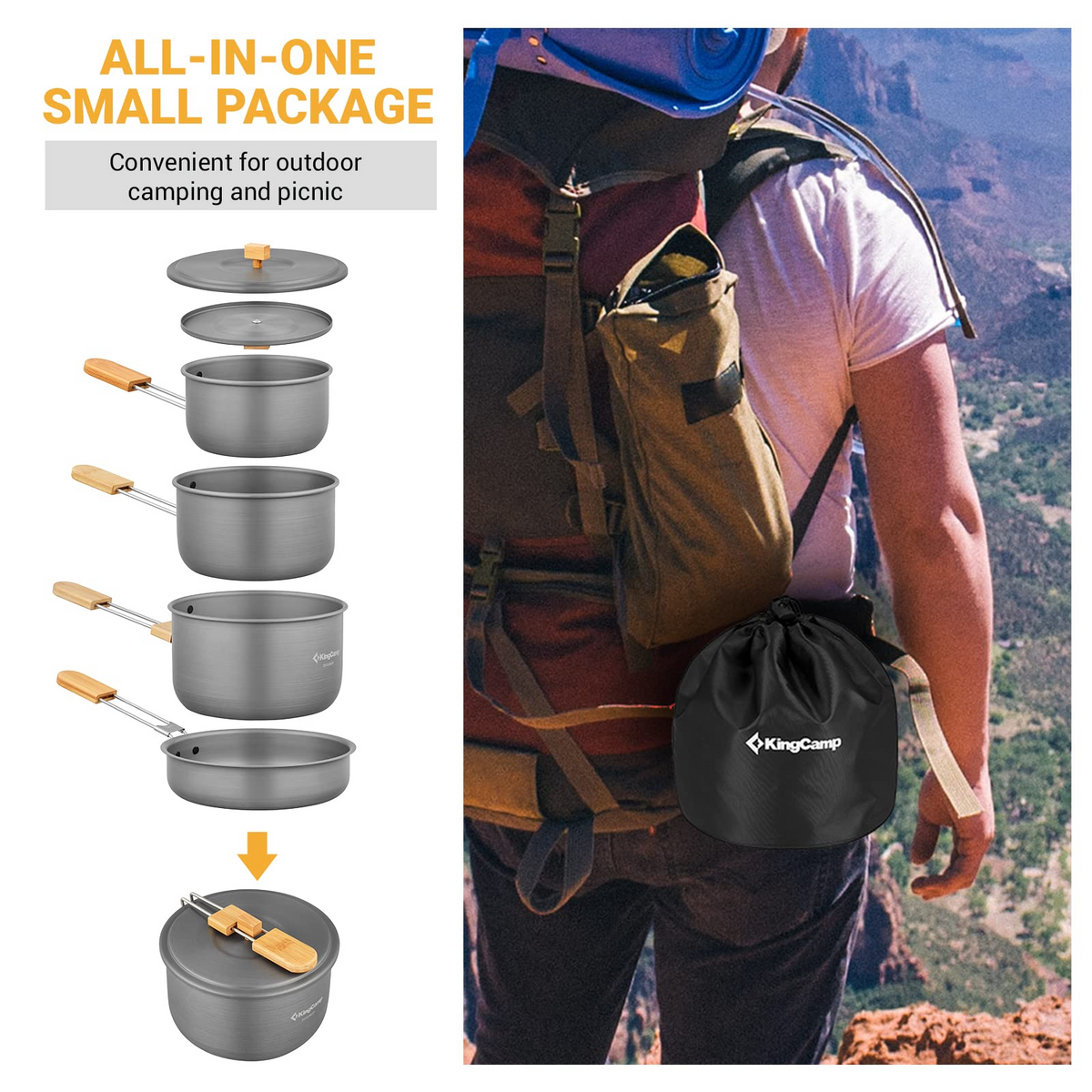 KingCamp NIGHTSTALKER Camping Cookware Set