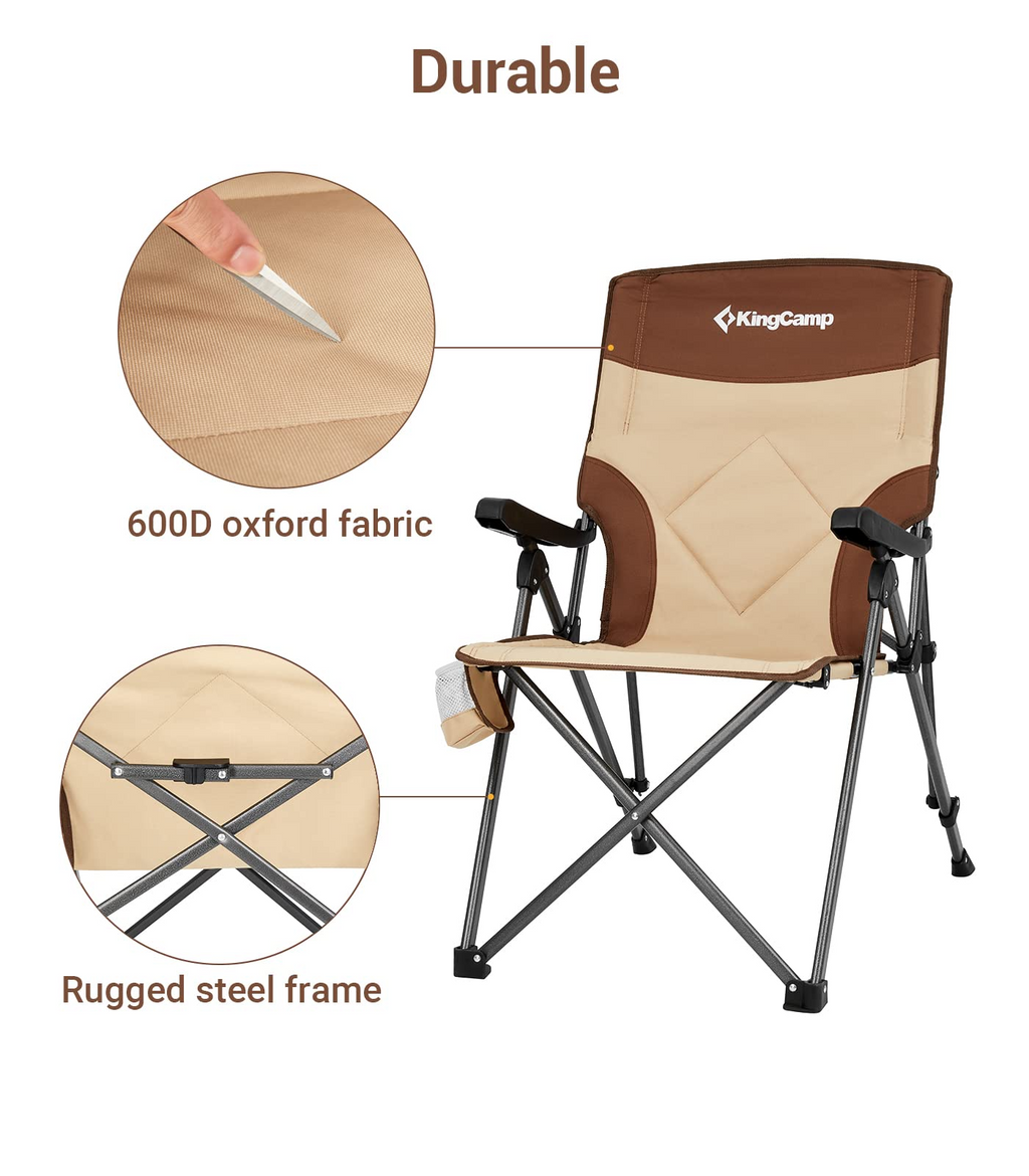KingCamp Adjustable Heavy Duty High Back Chairs