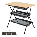 KingCamp Camping Detachable Shelf With Bamboo Table Board