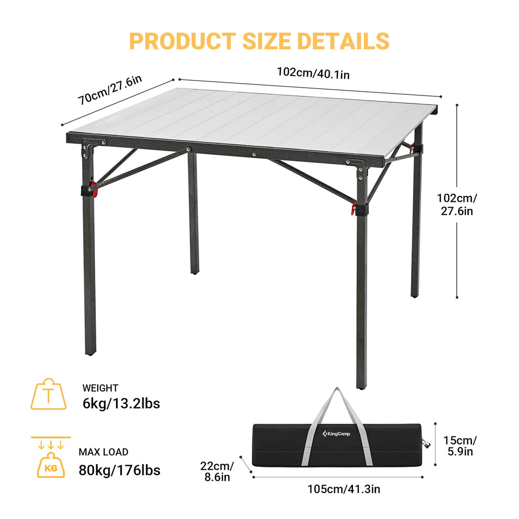 KingCamp MARBLE PLUS Aluminum Table for  2-4 Person