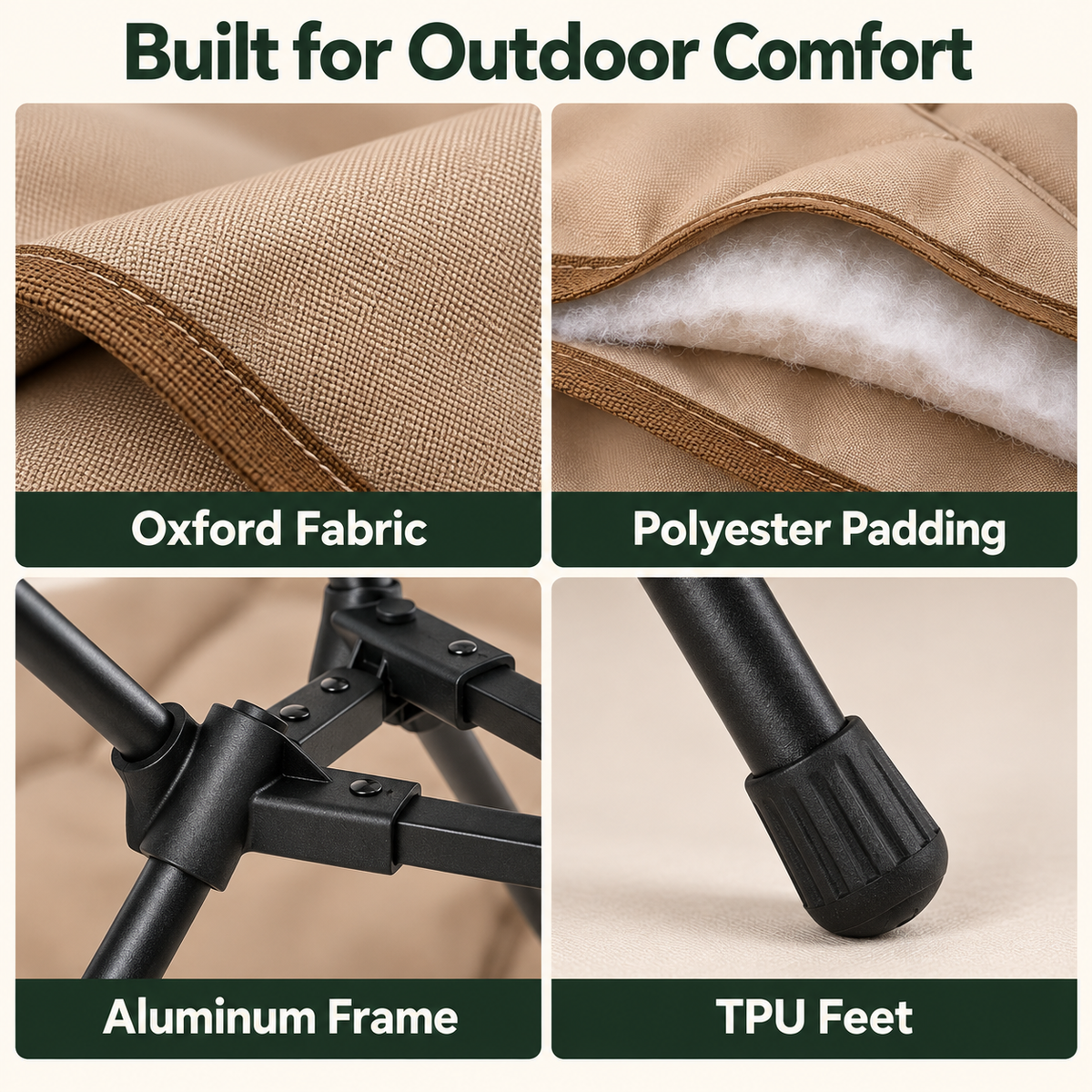 KingCamp BALSA C20 Padded High-Back Camping Chair