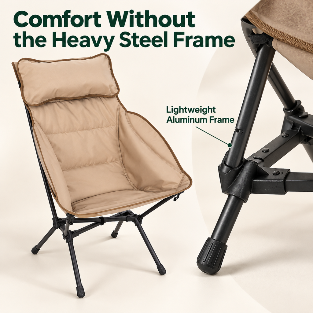 KingCamp BALSA C20 Padded High-Back Camping Chair