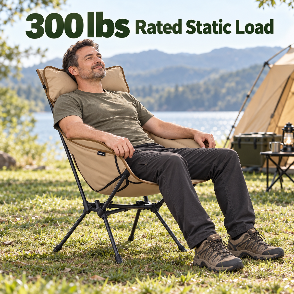 KingCamp BALSA C20 Padded High-Back Camping Chair