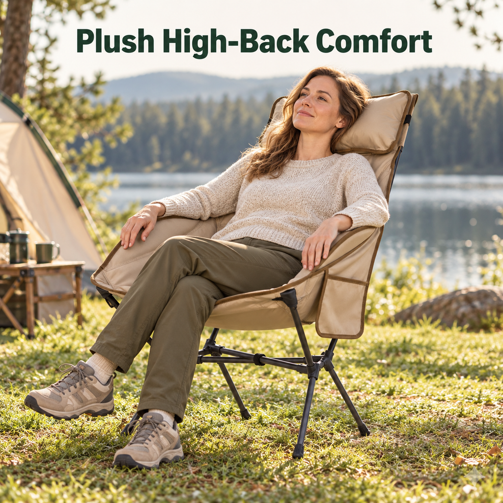 KingCamp BALSA C20 Padded High-Back Camping Chair