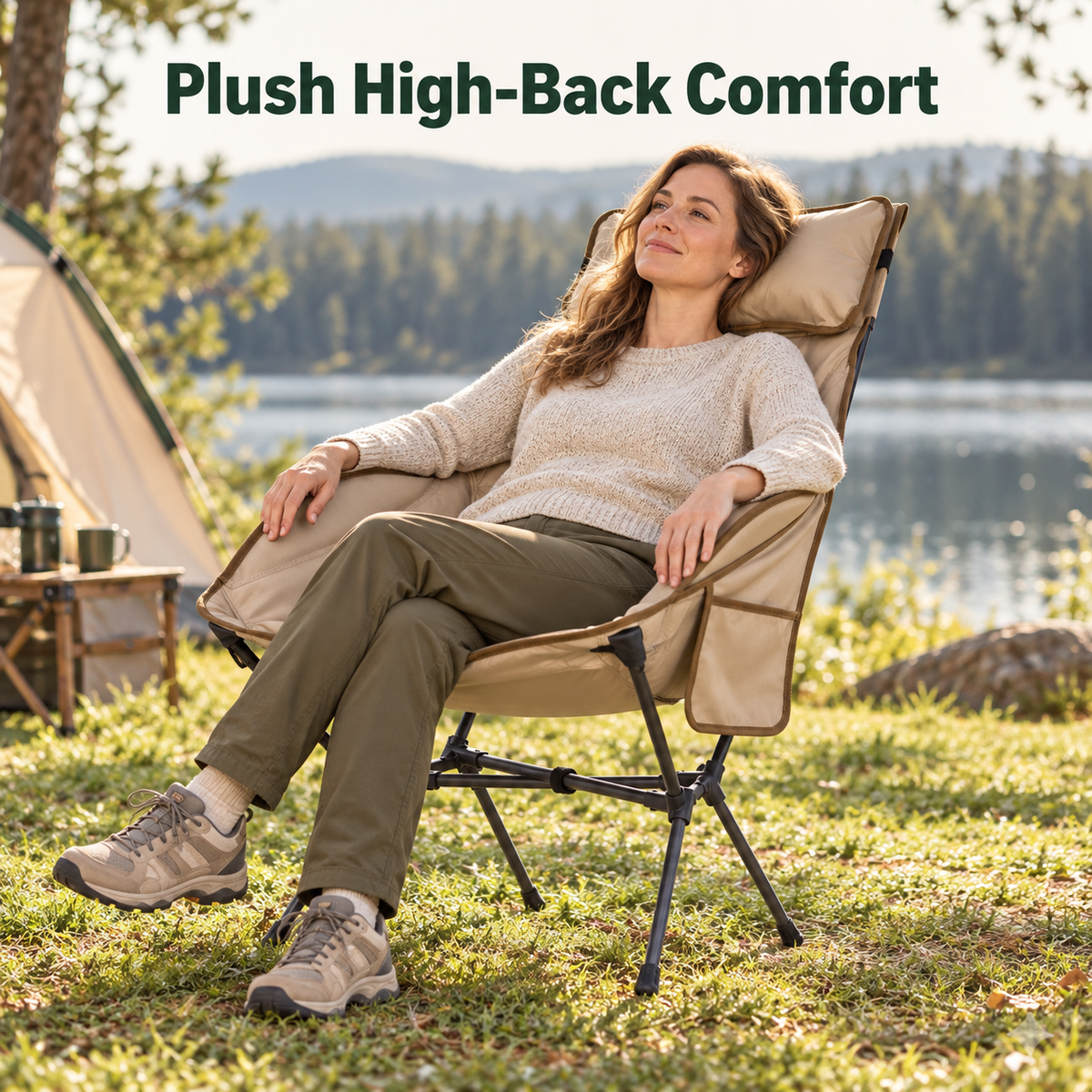 KingCamp BALSA C20 Padded High-Back Camping Chair