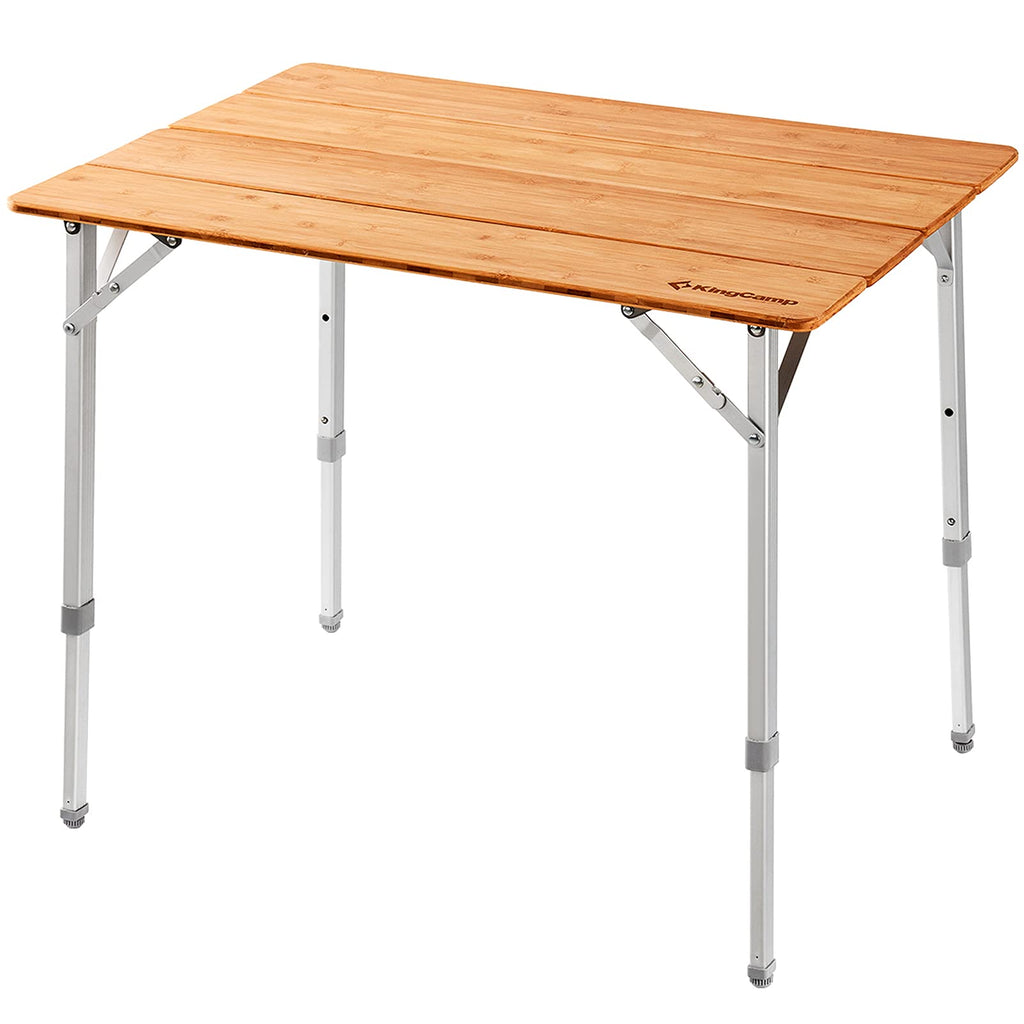 KingCamp 4-Folds Portable Bamboo Table 25x19
