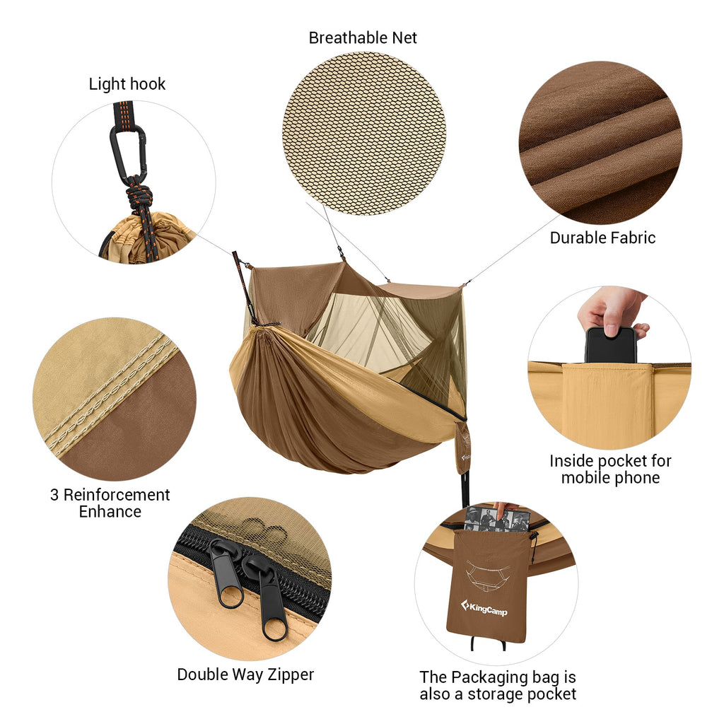 KingCamp Double nylon mosquito net hammock