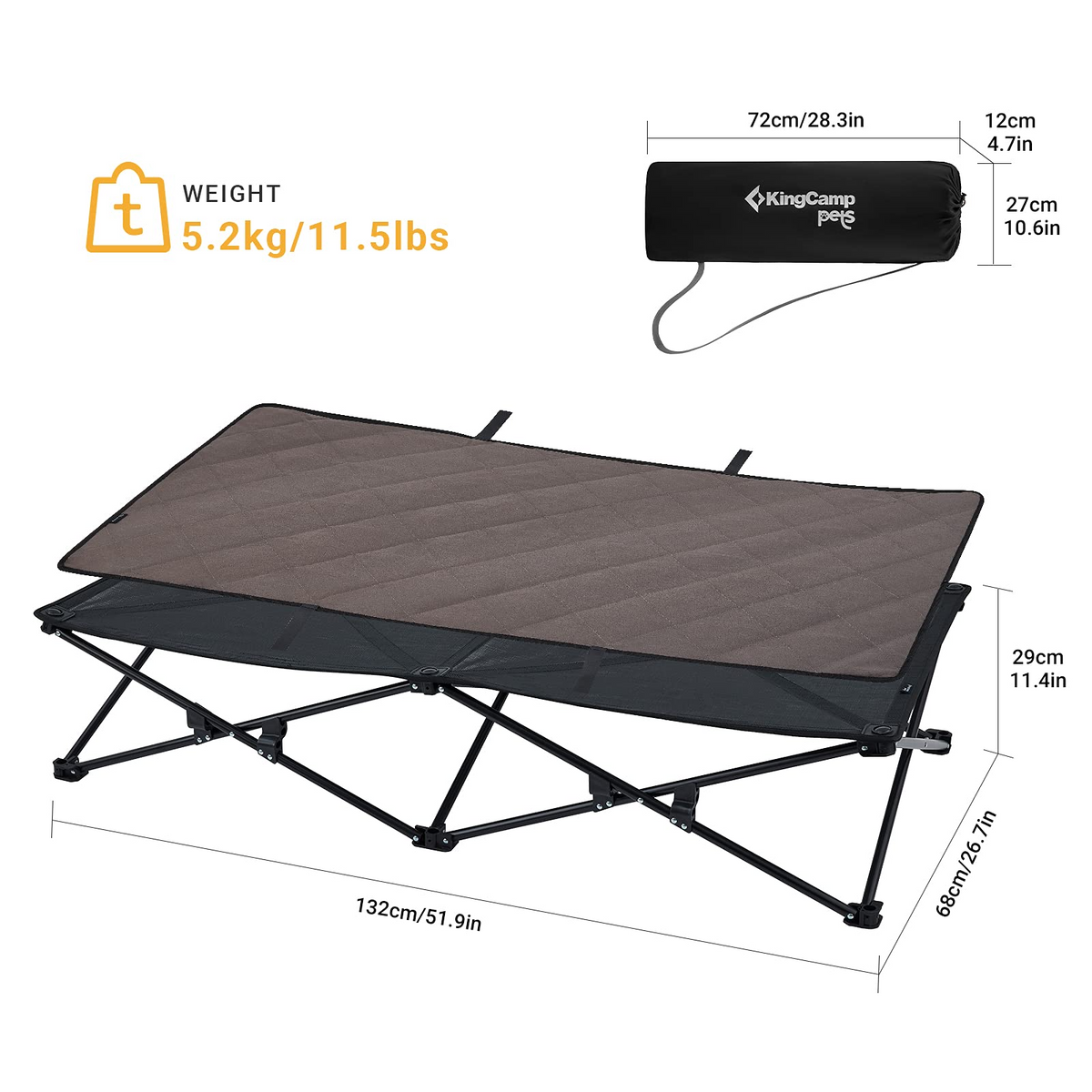 KingCamp PETS Elevated Outdoor Raised Mat