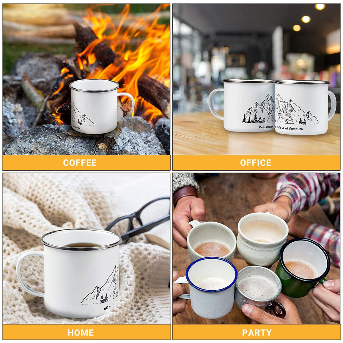 KingCamp Enamel Coffee Camping Mugs 15 fl oz
