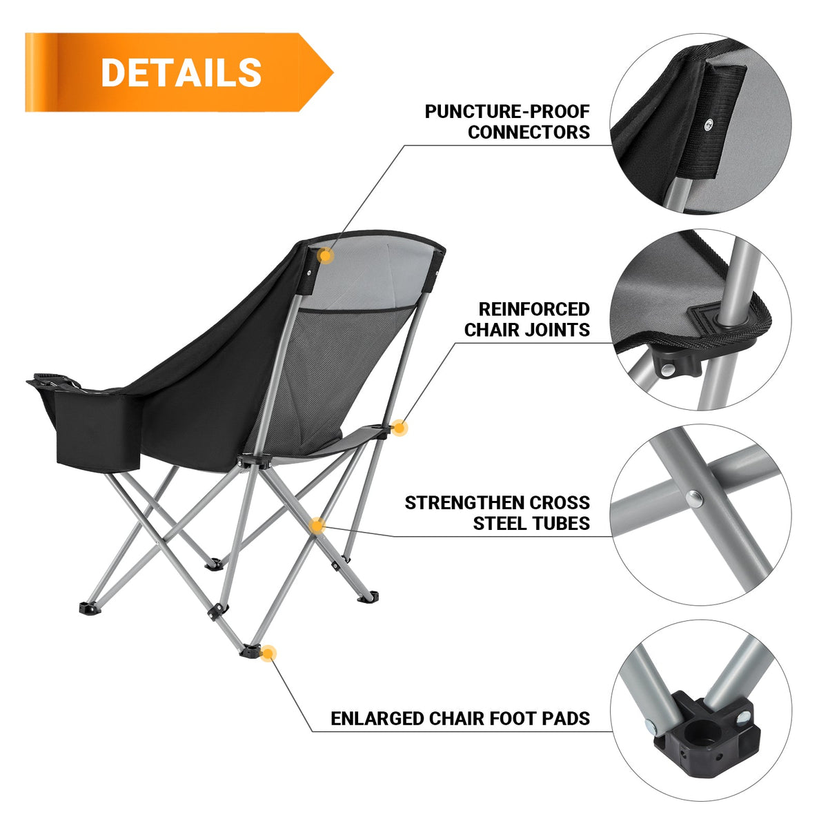 KingCamp CANNA C10 Oversized Padded Sofa Moon Chair