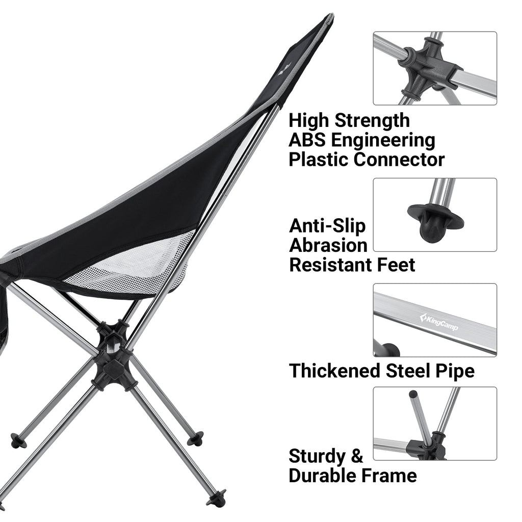 KingCamp Extra Wide Lightweight High Back Camping Chair