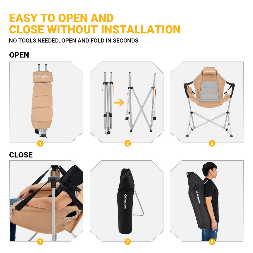 KingCamp Aluminum Alloy Swing Camping Hammock Chair