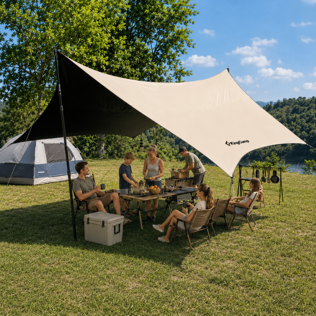 KingCamp Hexa Blackout Heavy-duty Tarp Shelter