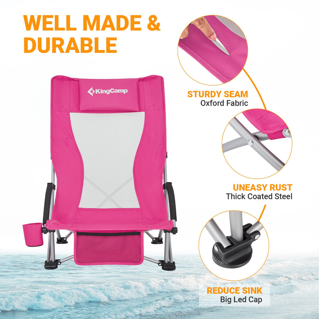 KingCamp High Mesh Back Beach Folding Chair