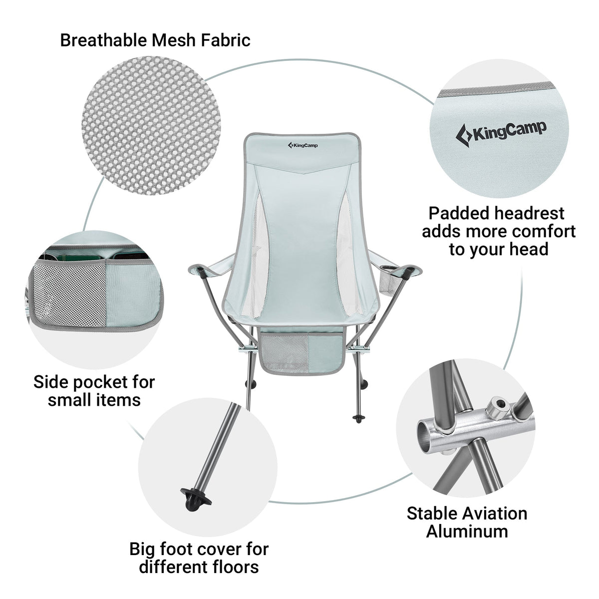 KingCamp Lightweight Highback Camping Chairs