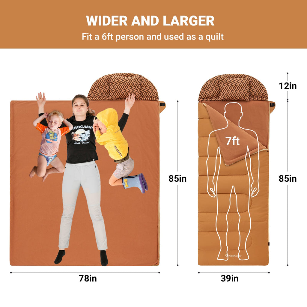 KingCamp 3-in-1 Sleeping Bag with Removable Liner