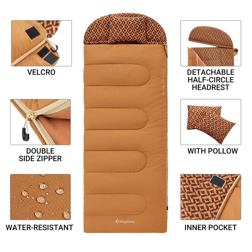 KingCamp 3-in-1 Sleeping Bag with Removable Liner