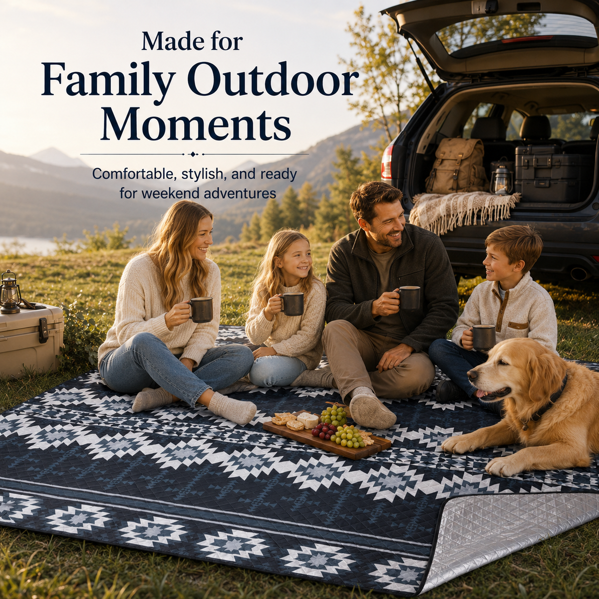 KingCamp ISIAY MAX 2.8 Extra-Large Waterproof Camping Tent Mat - Bohemian Pattern
